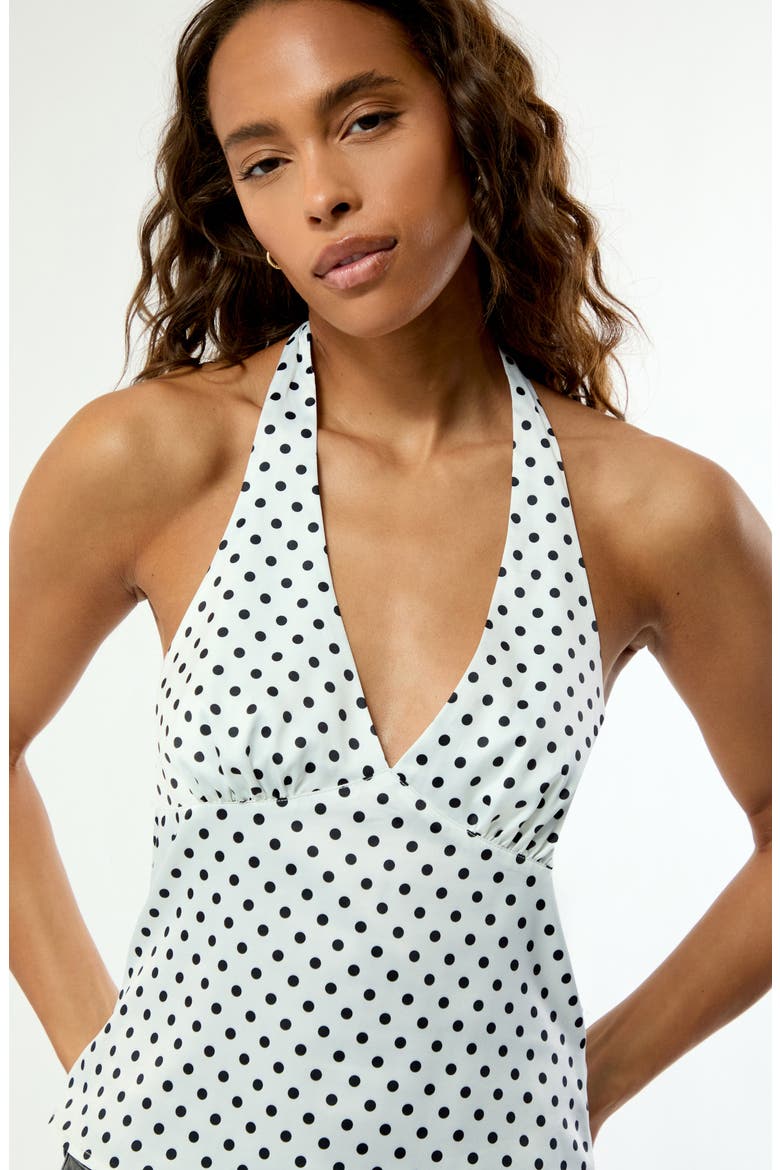 Sally Woven Halter Top, Alternate, color, POLKA DOT