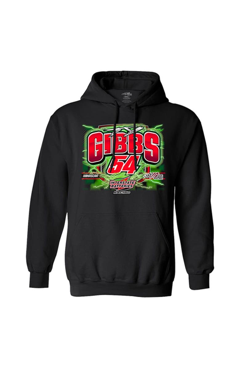 JOE GIBBS RACING TEAM COLLECTION Men's Joe Gibbs Racing Team Collection Black Ty Gibbs Interstate Batteries Car Pullover Hoodie, Alternate, color,