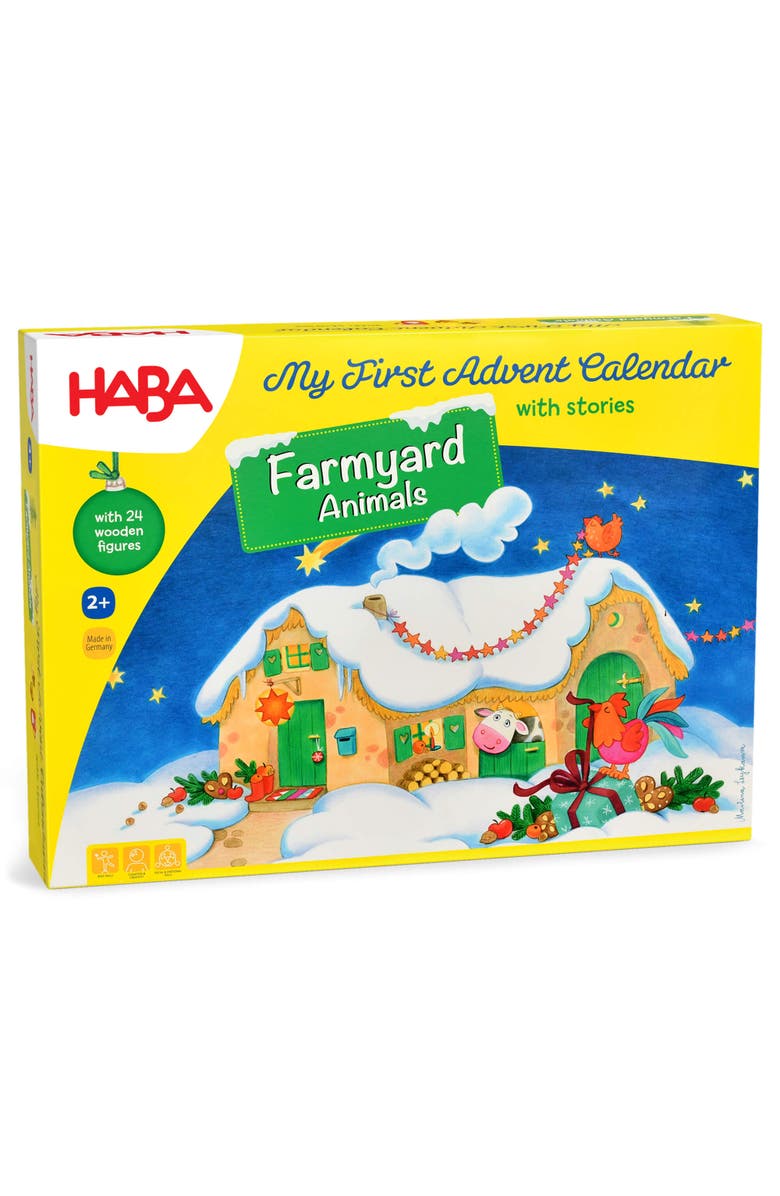 HABA My First Advent Calendar - Farmyard Animals, Alternate, color, Yellow Multi