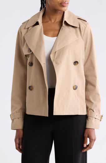Double Breasted Short Trench Coat