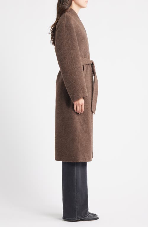 Rails Roland Tie Waist Wool Blend Coat In Brown