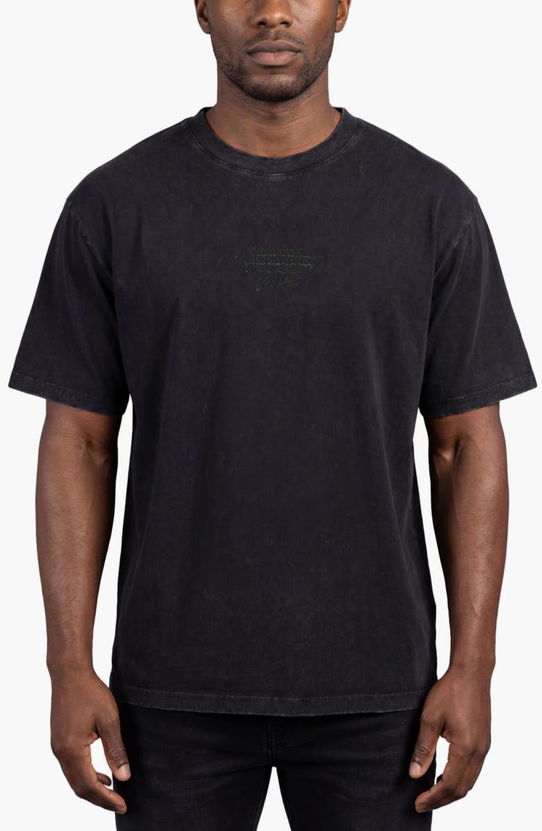 Roberto Vino 83 Oversize Washed Cotton Tee, Main, color, Black