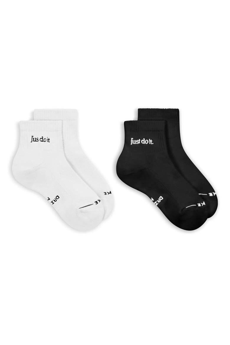 2-Pack Everyday Elevated Assorted Ankle Socks, Alternate, color, WHITE / BLACK