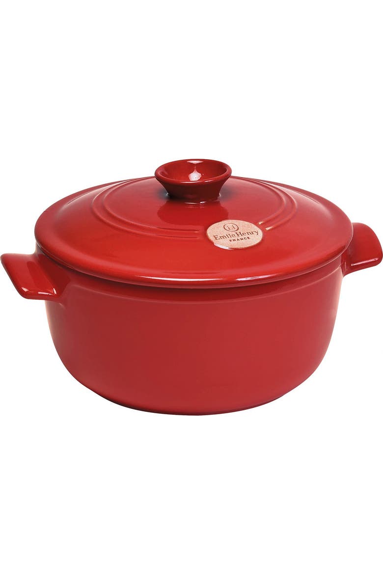 Flame Round Stewpot Dutch Oven, 2.6 Quart, Main, color, Red