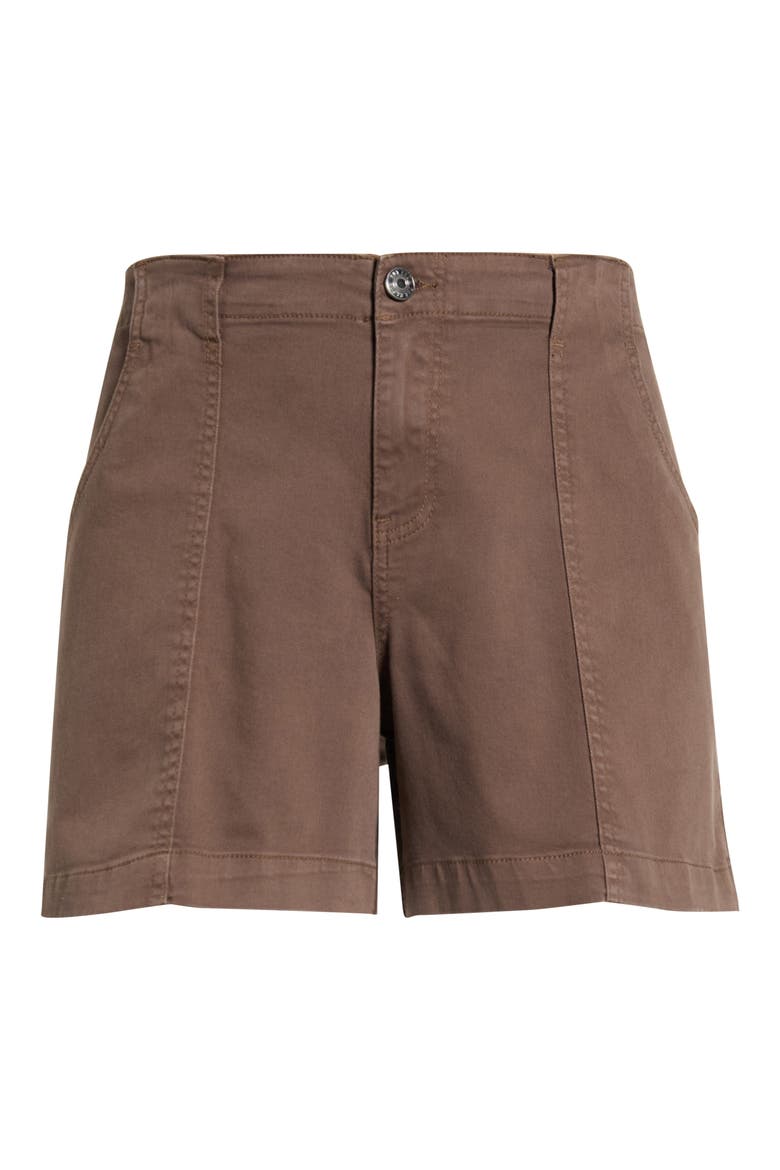 Jane High Waist Denim Utility Shorts, Alternate, color, CHOCOLATE