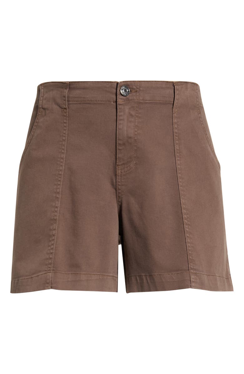 KUT from the Kloth Jane High Waist Denim Utility Shorts, Alternate, color, Chocolate