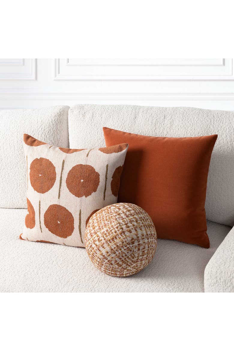 Channel Textured Chenille Indoor & Outdoor Woven Accent Pillow, Alternate, color, Sunset