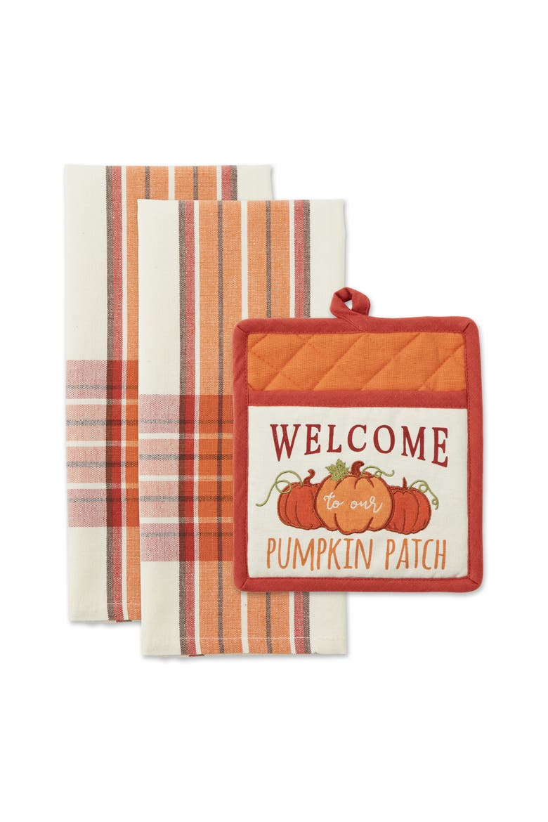 Pumpkin Patch Potholder Gift Set/3, Main, color, Pumpkin Patch