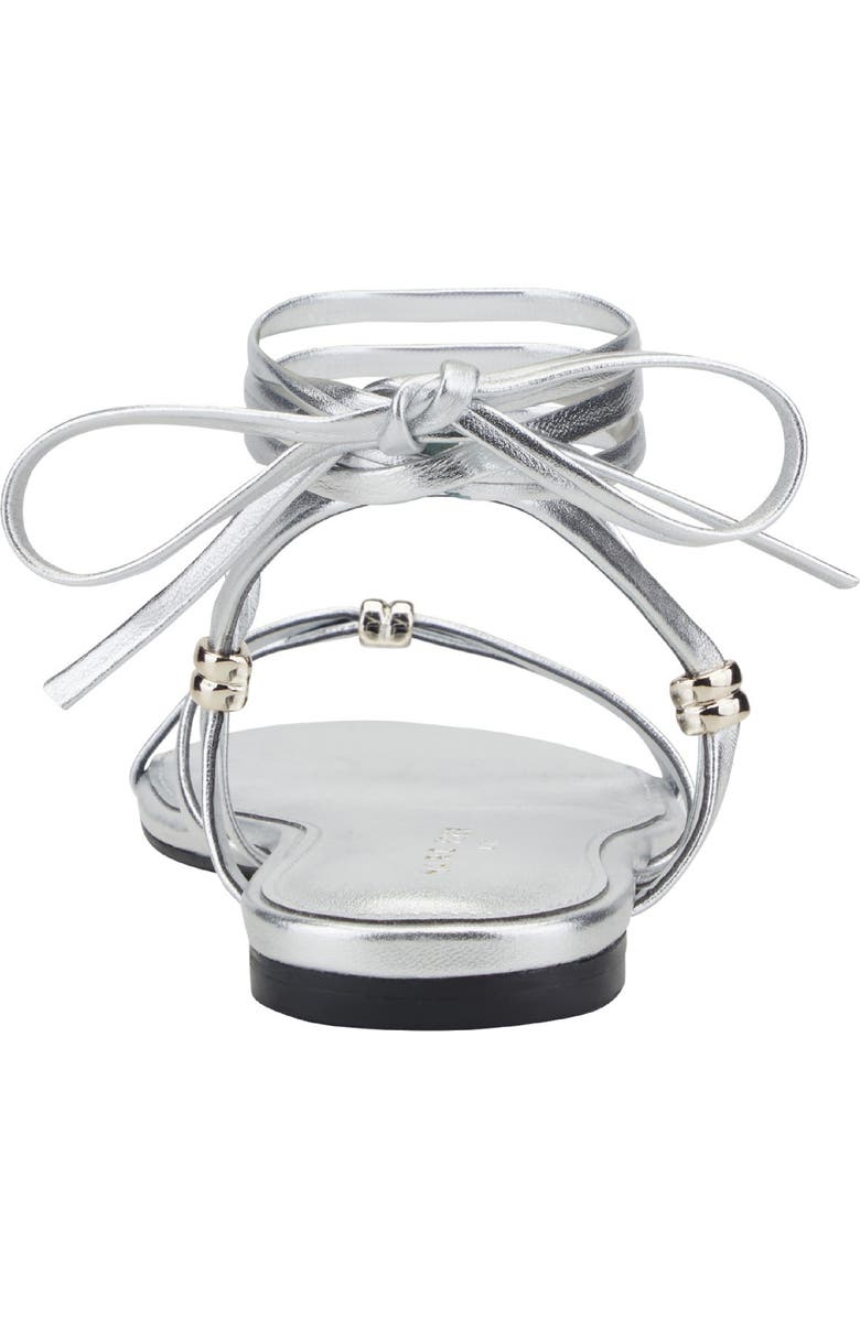 Marc Fisher LTD Este Ankle Wrap Sandal, Alternate, color, Silver