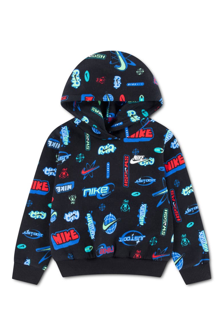 Kids' Brand Ambassador Logo Graphic Hoodie, Main, color, BLACK
