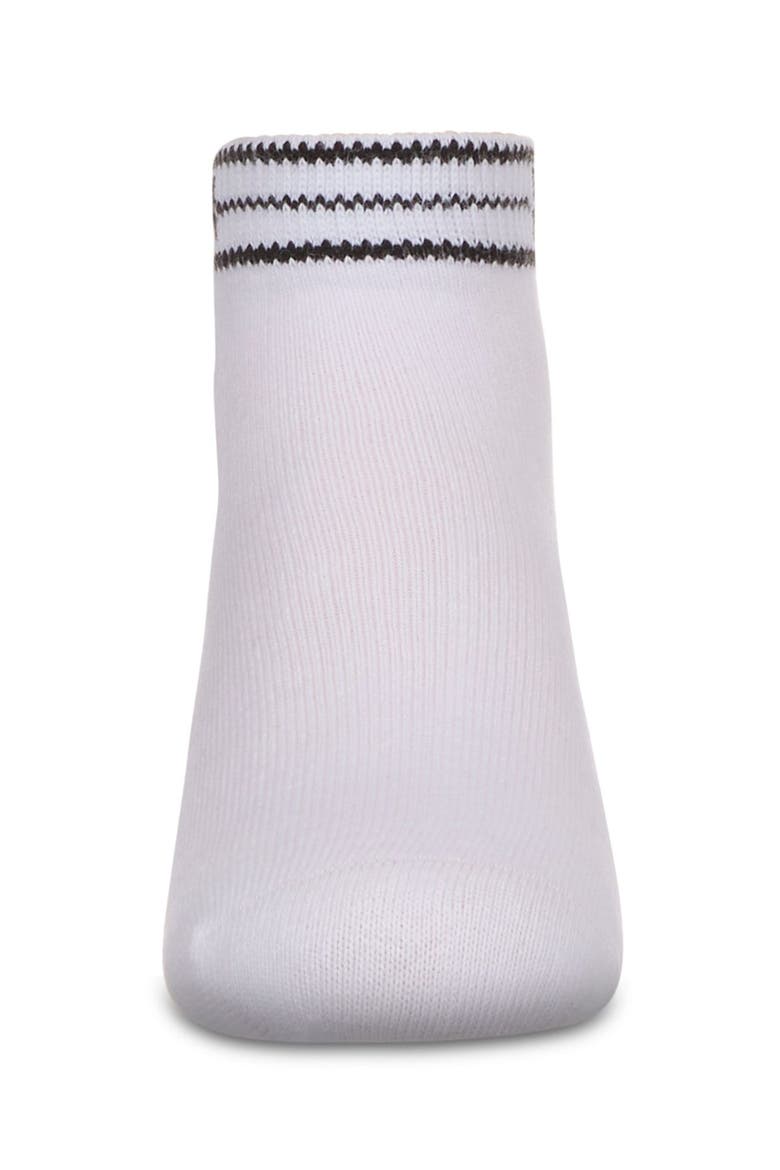 M Multi Line Anklet Socks, Alternate, color, White