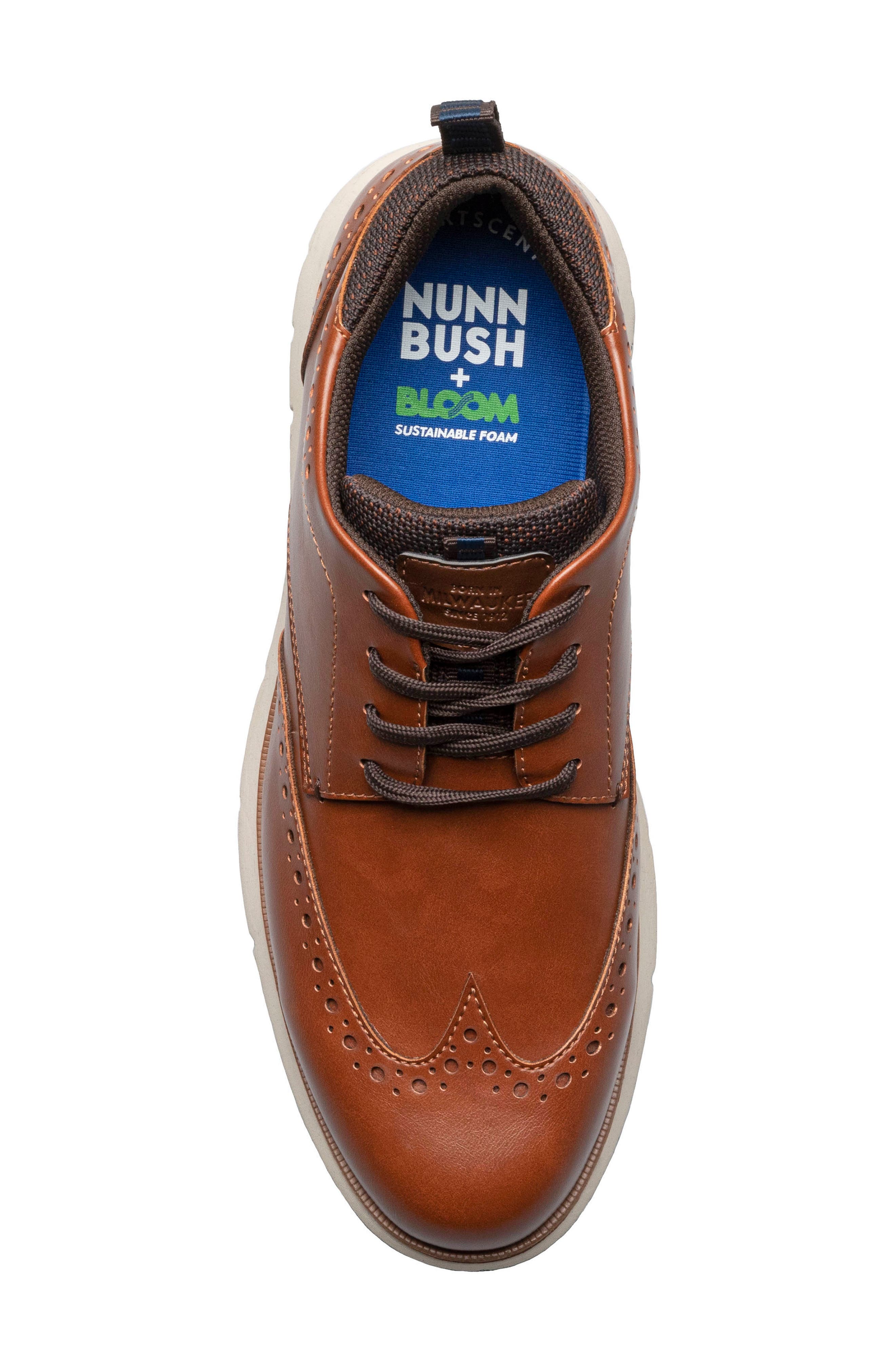 NUNN BUSH Stance Wingtip Derby - Wide Width Available, Alternate, color, Cognac Multi