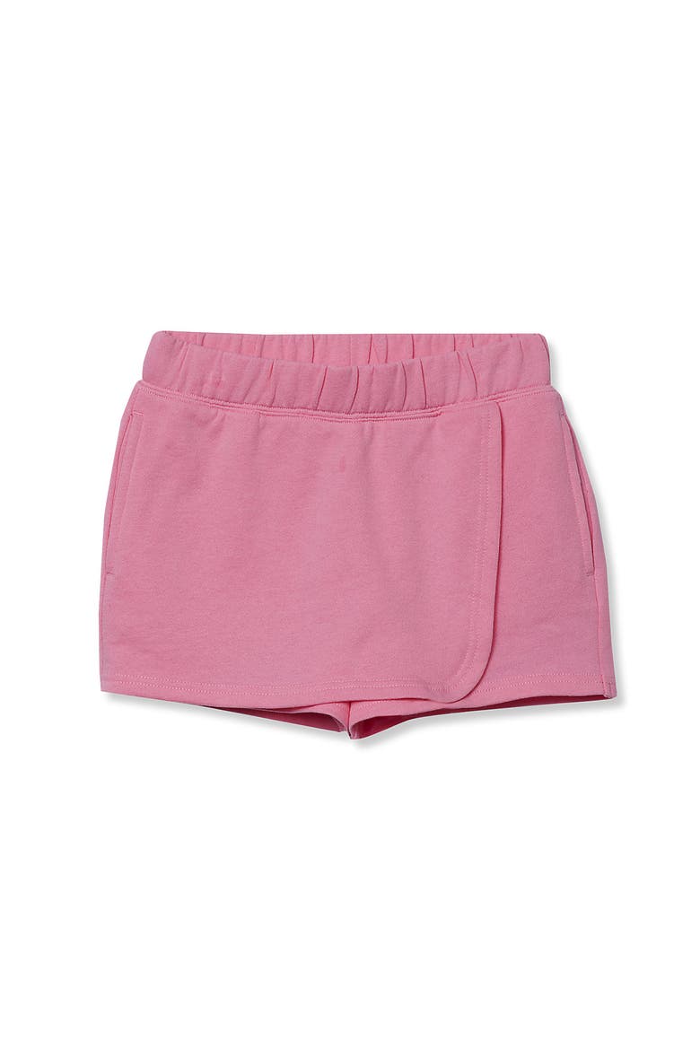 Girls Wrap Front Knit Skort, Main, color, Prism Pink