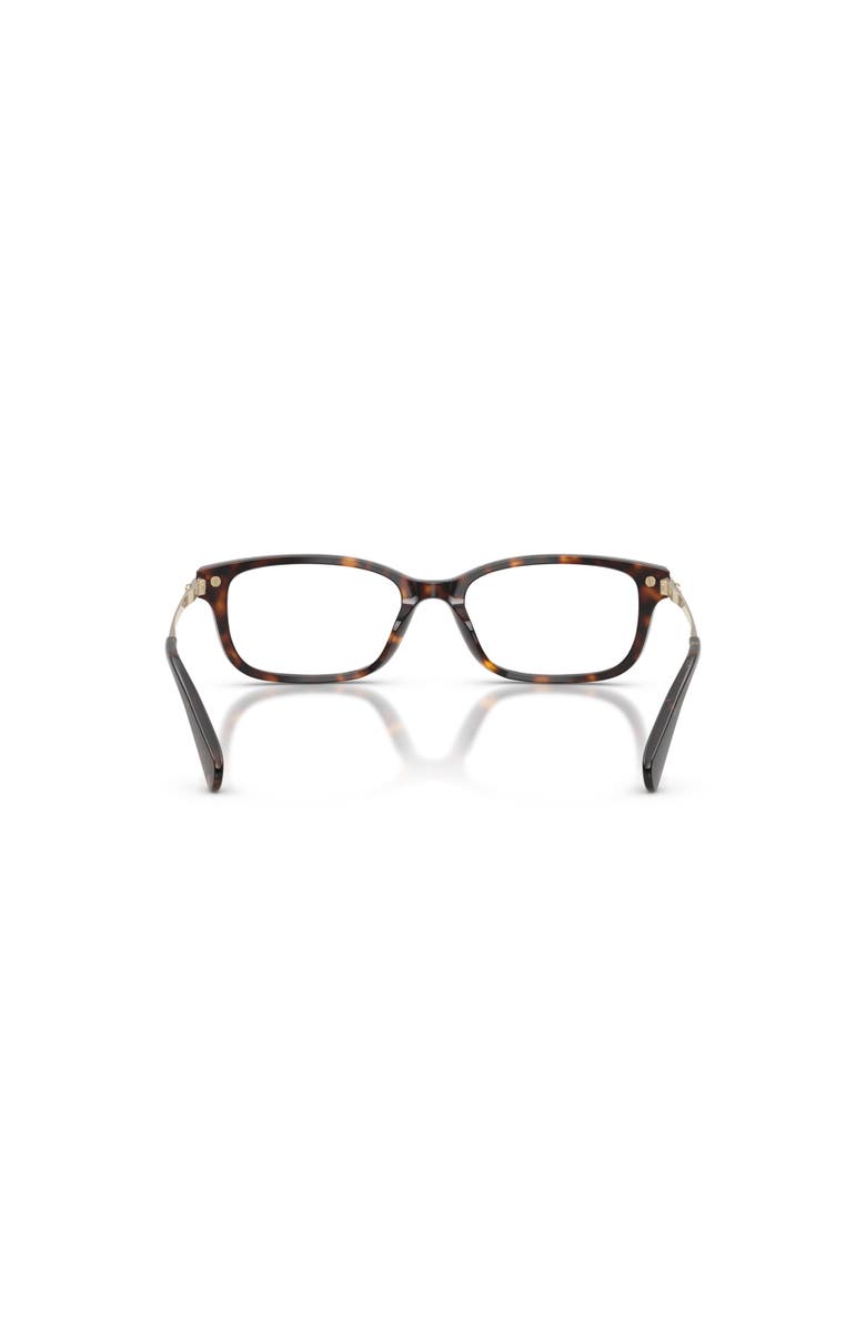 COACH 52mm Rectangle optical glasses, Alternate, color, Tortoise