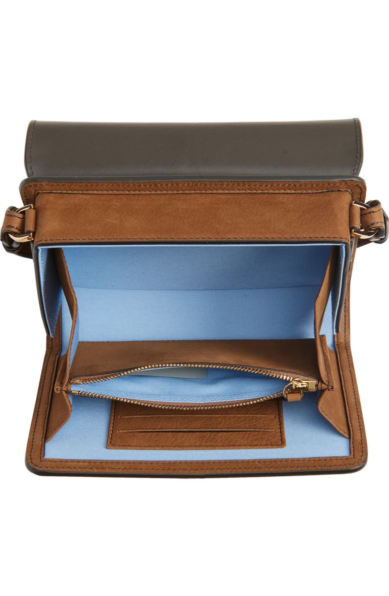 Versace Medusa Leather Crossbody Bag, Alternate, color, Light Brown-Versace Gold