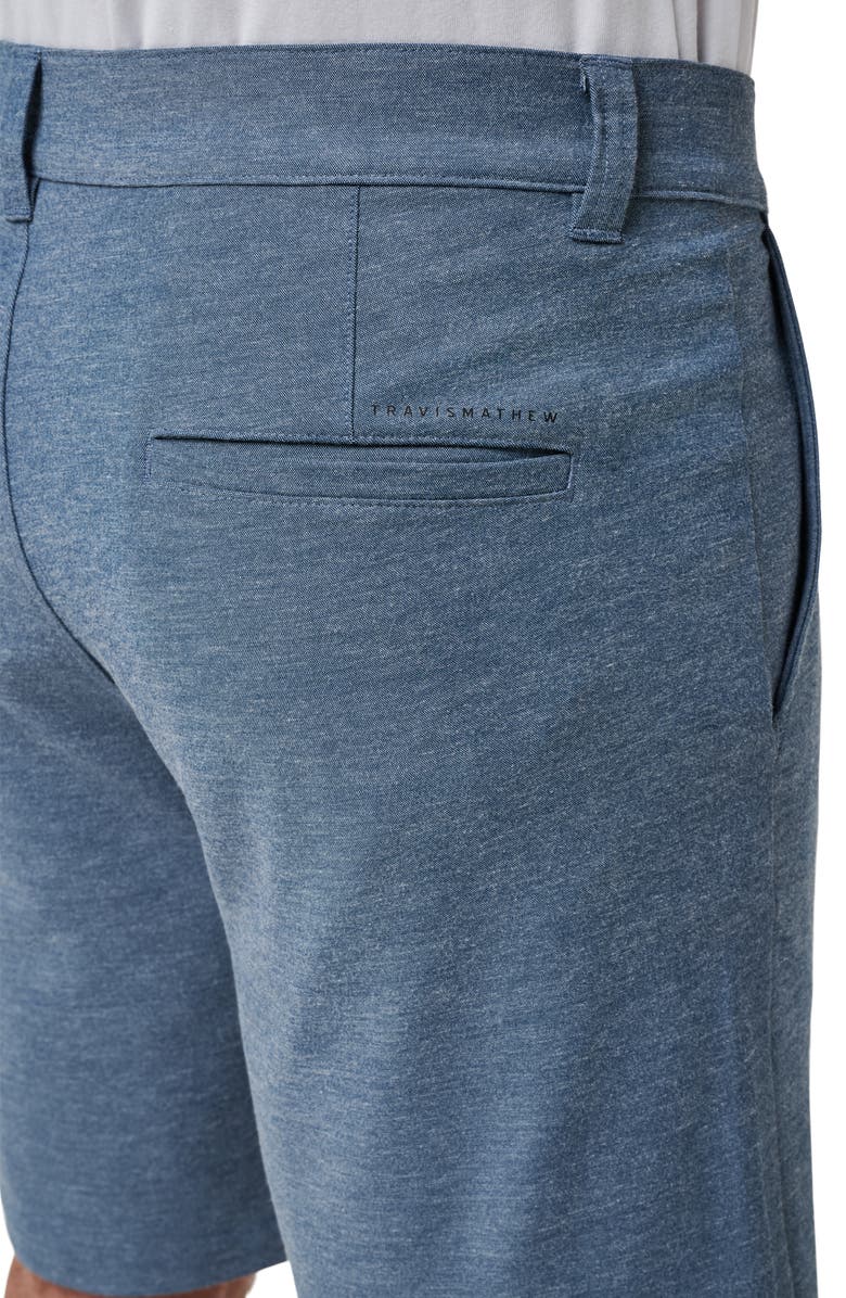 TravisMathew Men's Adirondack Stretch Shorts, Alternate, color, Heather Navy