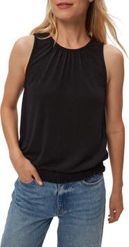 Michael Stars Akira Smocked Hem Tank Top