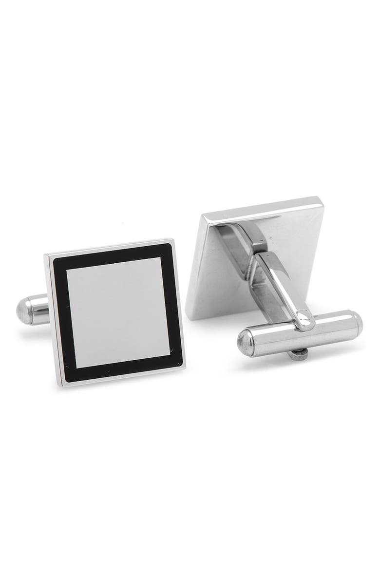 Cufflinks, Inc. Engravable Etched Square Cuff Links, Alternate, color, 