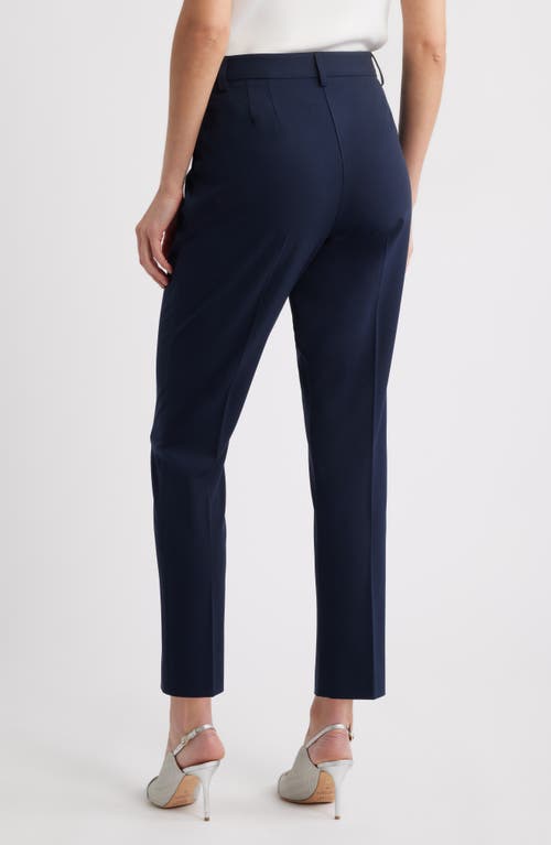 Tahari Asl Classic Straight Leg Pants In Blue