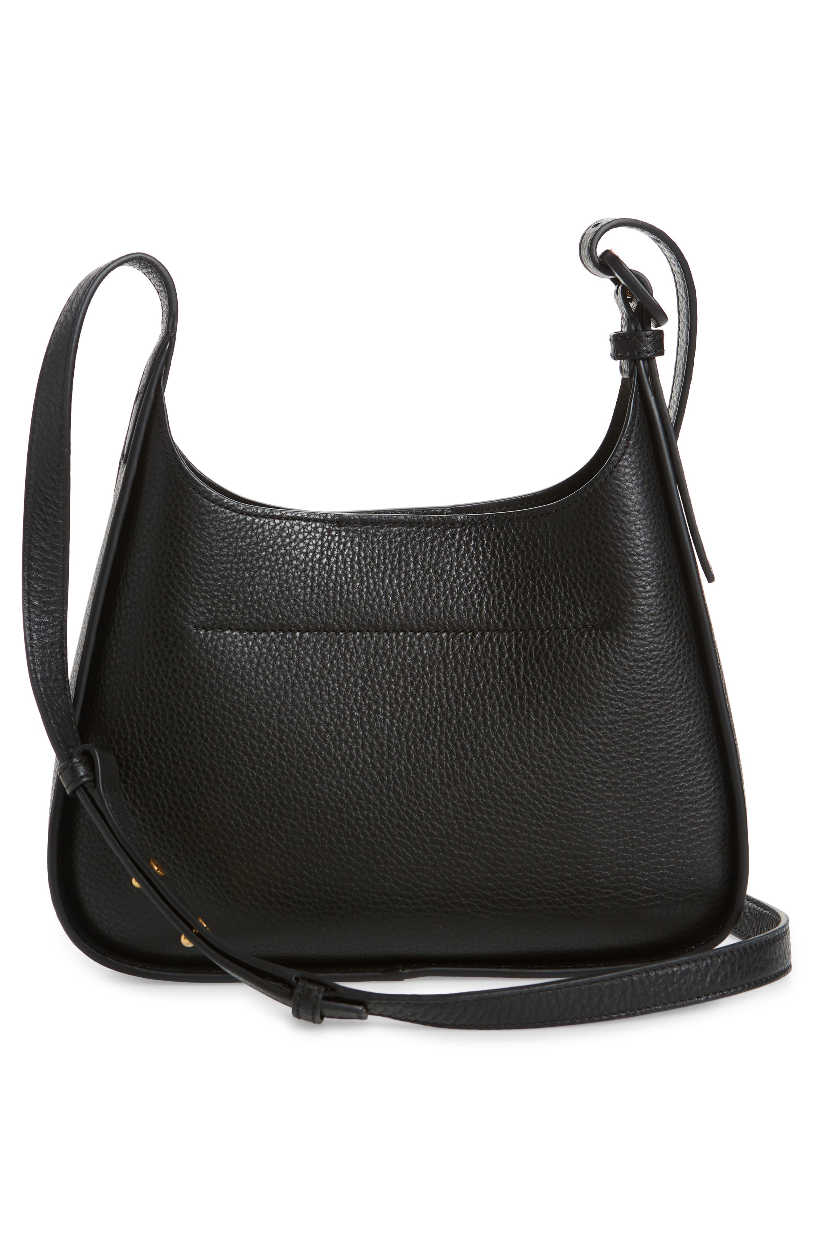 Miller Small Leather Crossbody Bag, Alternate, color, BLACK