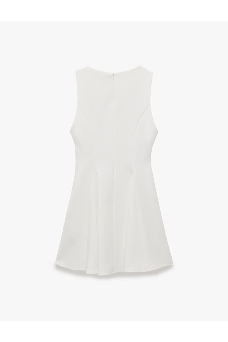 Sleeveless Crew Neck Flare Mini Dress, Alternate, color, ECRU