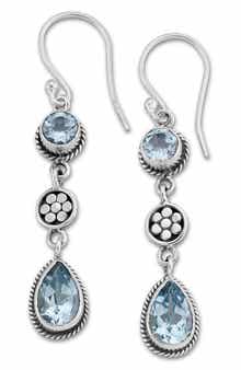 SAMUEL B. Blue Topaz Drop Earrings