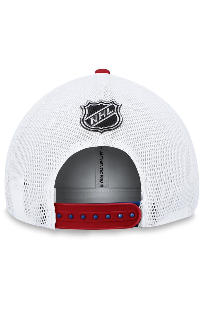 FANATICS Men's Fanatics Branded Blue New York Rangers Authentic Pro Rink Trucker Adjustable Hat, Alternate, color, Blue