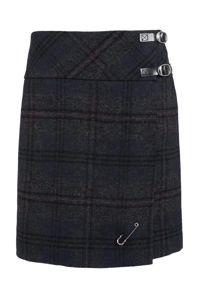 Celt Mini Kilt Skirt, Alternate, color, NAVY CHARCOAL TARTAN