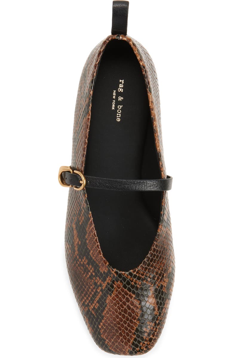 rag & bone Spire Mary Jane, Alternate, color, Brown Snake Embossed