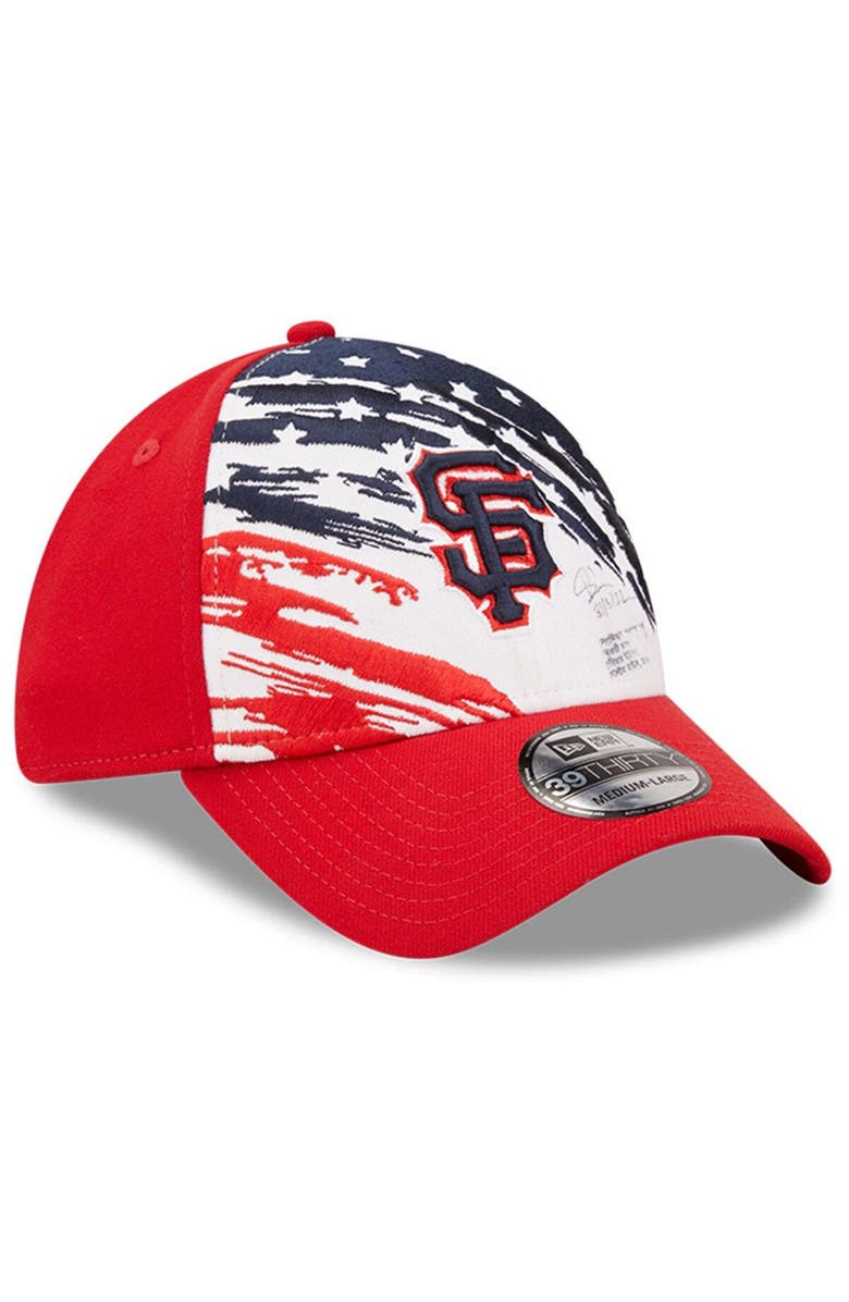 New Era Men's New Era Red San Francisco Giants 2022 4th of July 39THIRTY Flex Hat, Alternate, color, Red