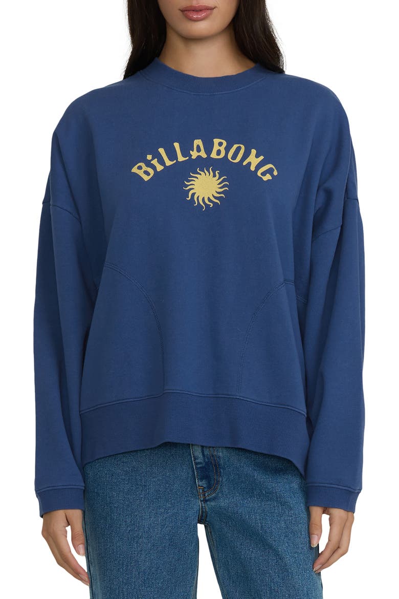 Surf Camp Heritage Graphic Sweatshirt, Main, color, TRUE NAVY