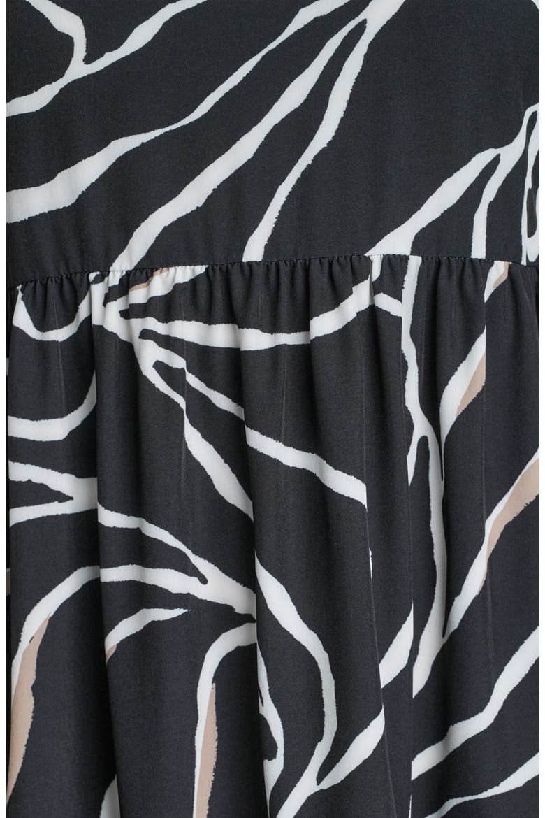 Commuter Sleeveless Swing Minidress, Alternate, color, BLACK/ IVORY