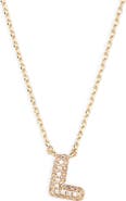 BP. Pavé Crystal Initial Necklace