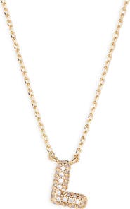 BP. Pavé Crystal Initial Necklace