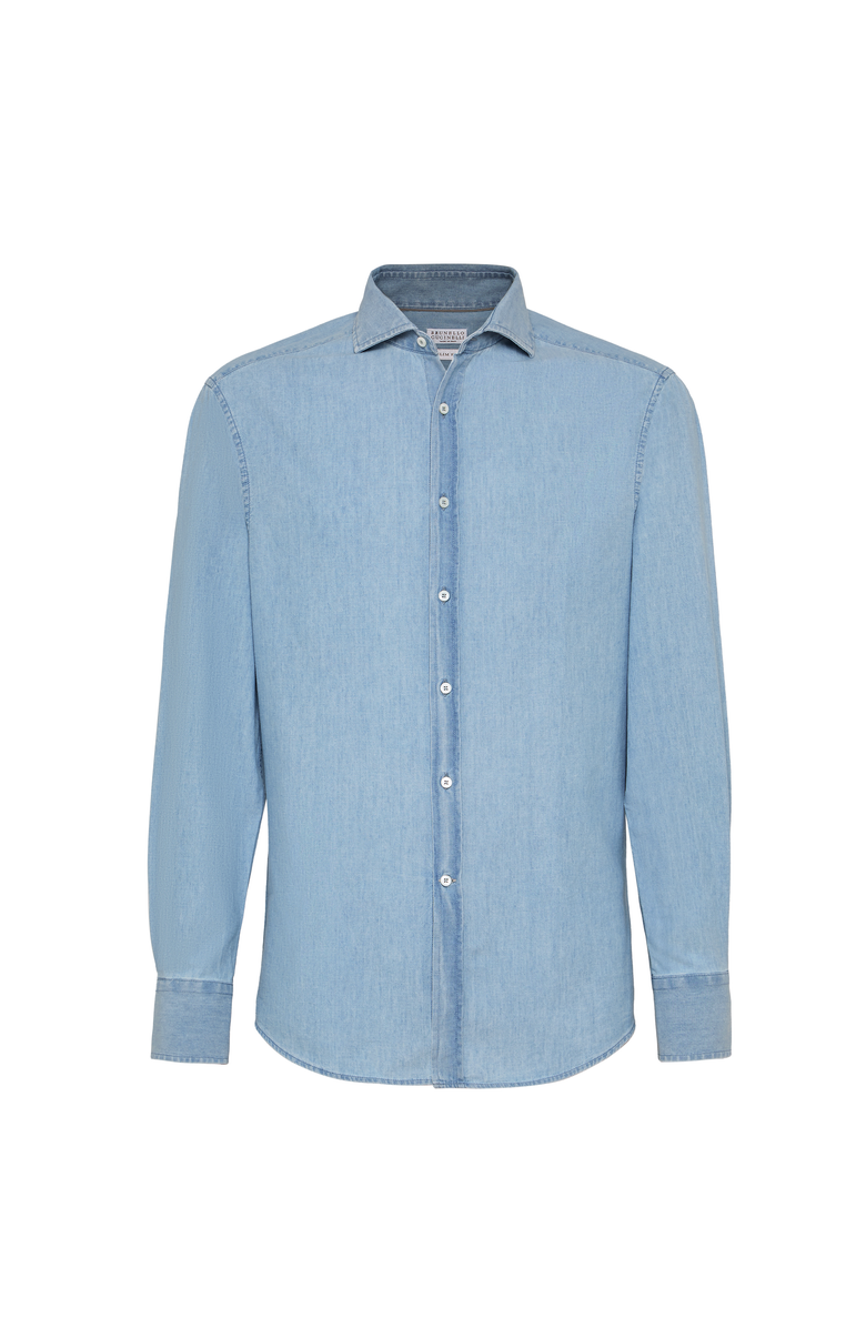 Brunello Cucinelli Chambray shirt, Main, color, Medium Denim