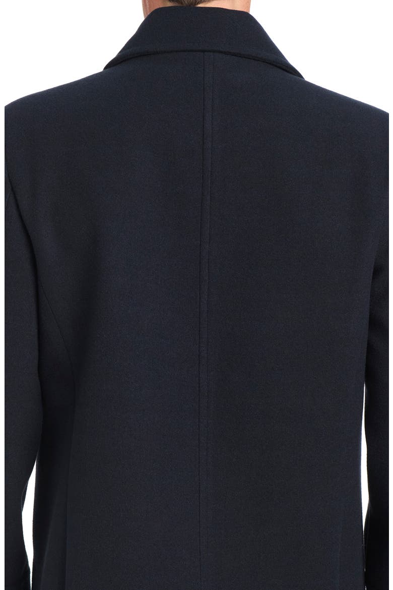 Double Breasted Water Resistant Coat, Alternate, color, NAVY