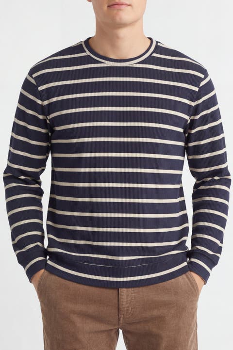 Men's Classic Stripe Ribbed Sweatshirt