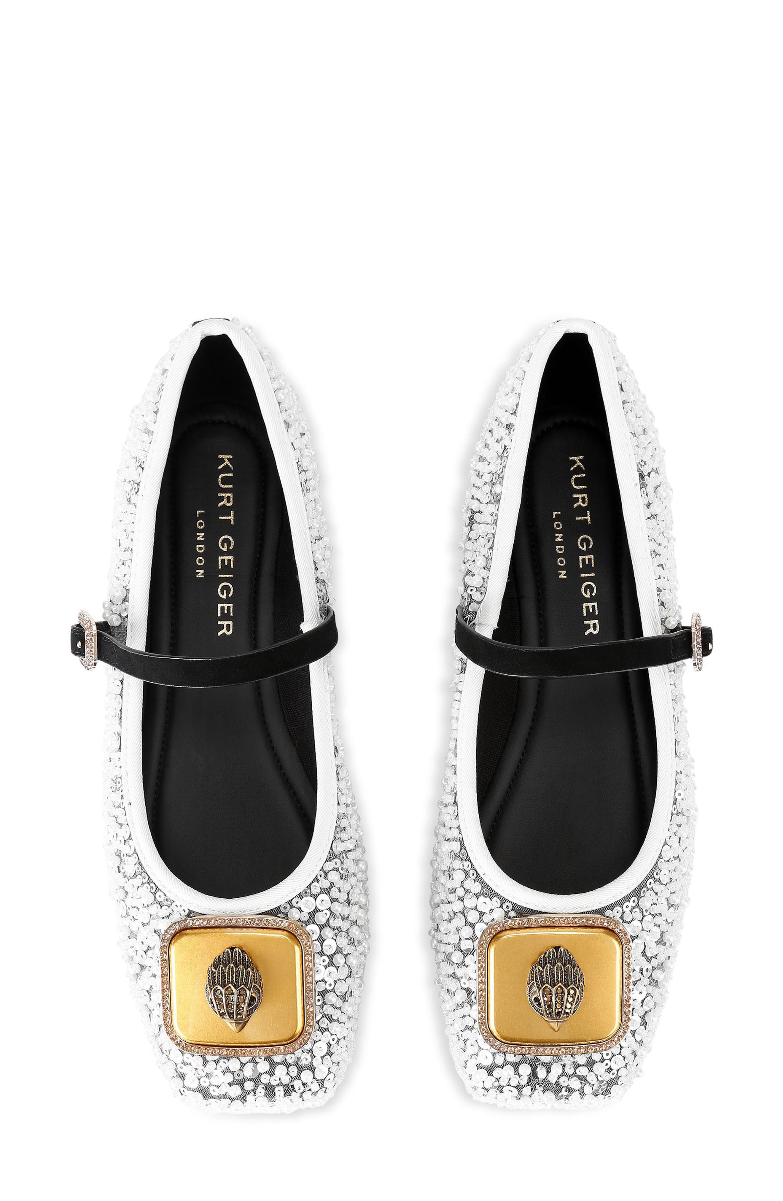 Kurt Geiger London Pimlico Mary Jane Ballet Flat, Alternate, color, Open White