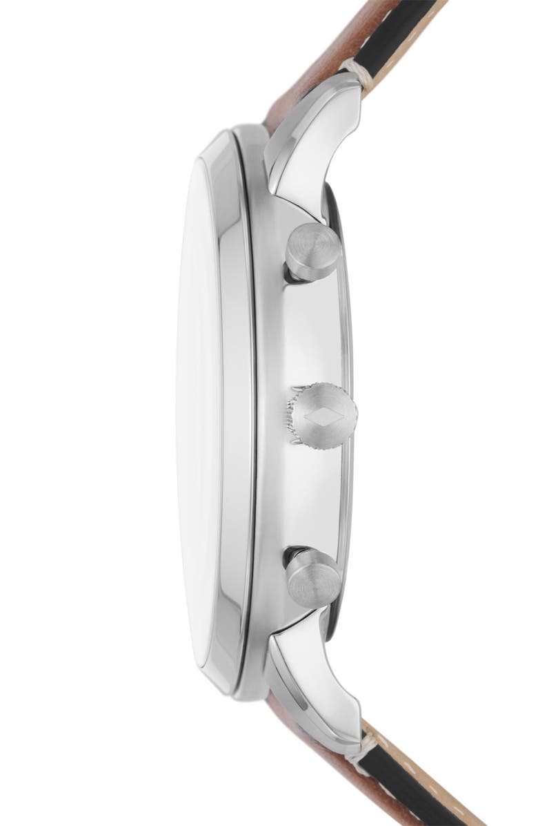 Fossil Neutra Chronograph Leather Strap Watch, 44mm, Alternate, color,