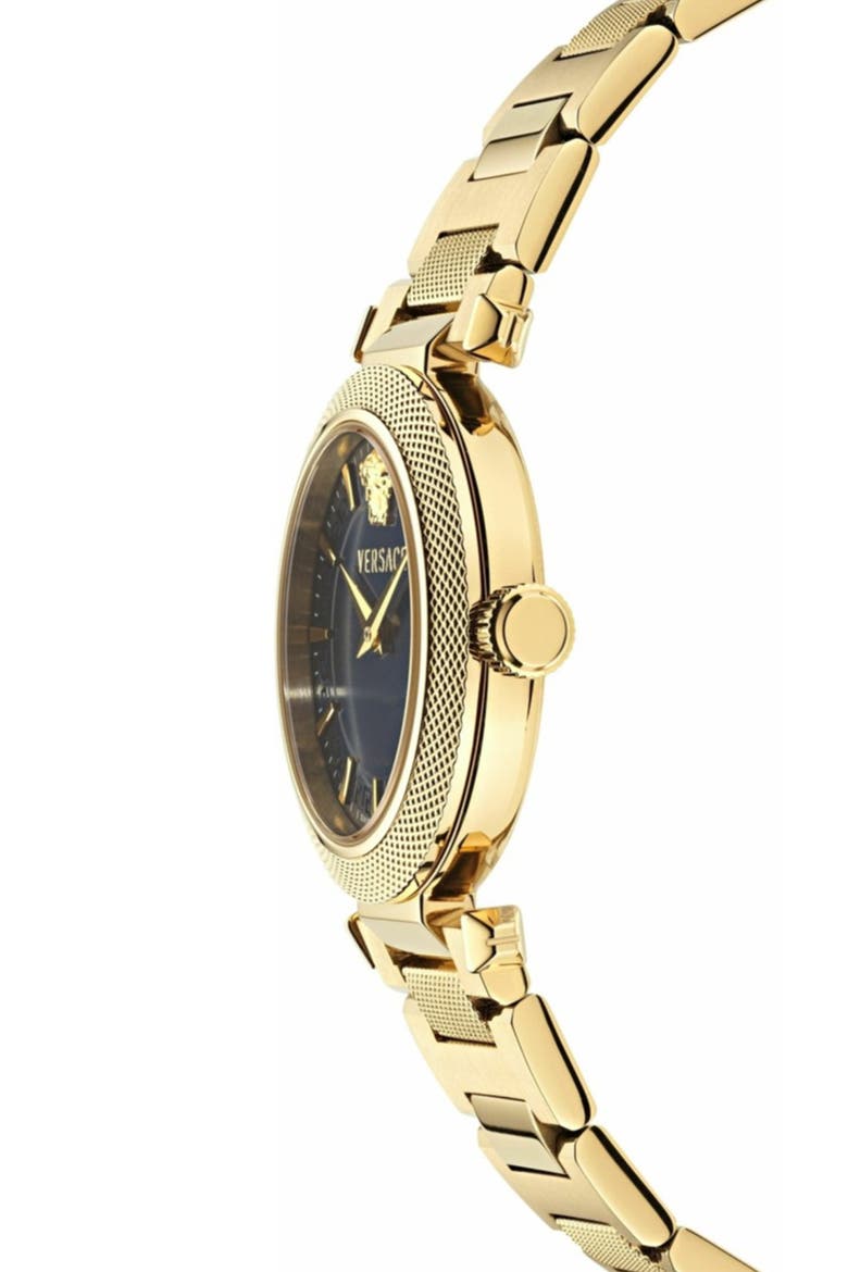 V-Musa Goldtone Bracelet Watch, 35mm, Alternate, color, BLUE/ YELLOW GOLD