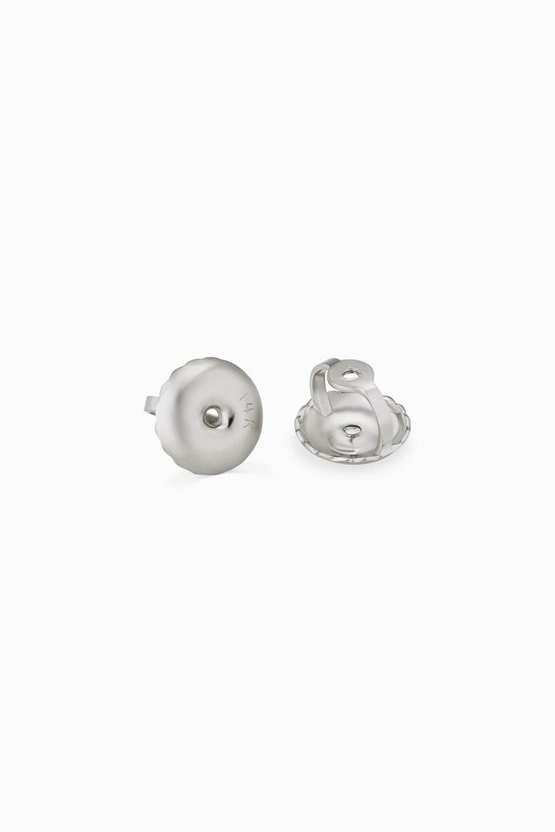 14K Solid Gold Luminous 4 Carat Lab Diamond Large Studs, Alternate, color, White Gold, Lab Diamonds