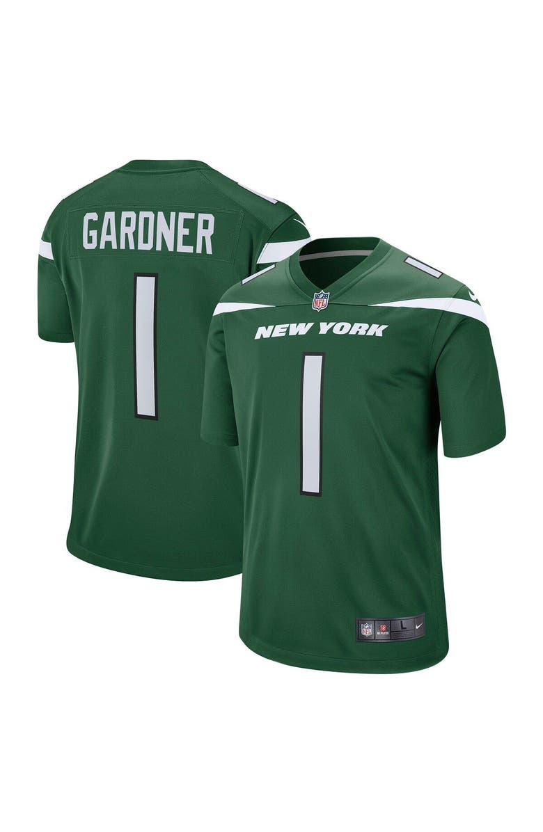 Nike Men's Nike Ahmad Sauce Gardner Green New York Jets Player Game Jersey, Main, color, 