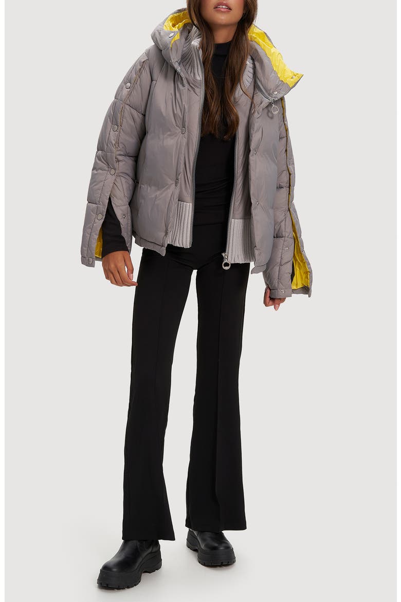 Amelia Water Resistant Quilted Snow Jacket, Alternate, color, ULTIMATE GREY/ SLICKER