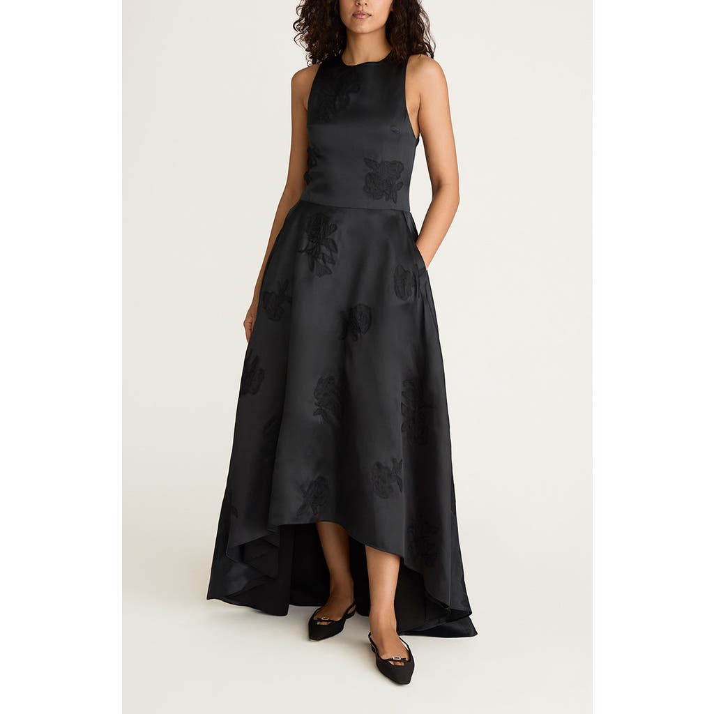 REBECCA TAYLOR REBECCA TAYLOR APPLIQUE SCULPTURED MIDI DRESS