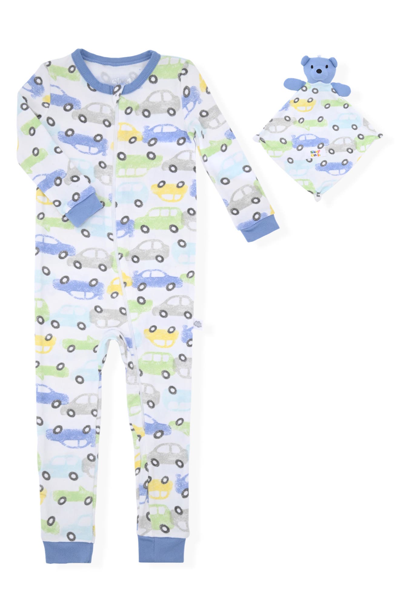 SLEEP ON IT Fitted One-Piece Pajamas & Teddy Lovie Set