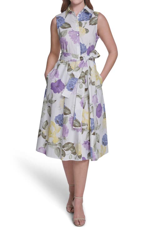 Sleeveless Cotton Shirtdress