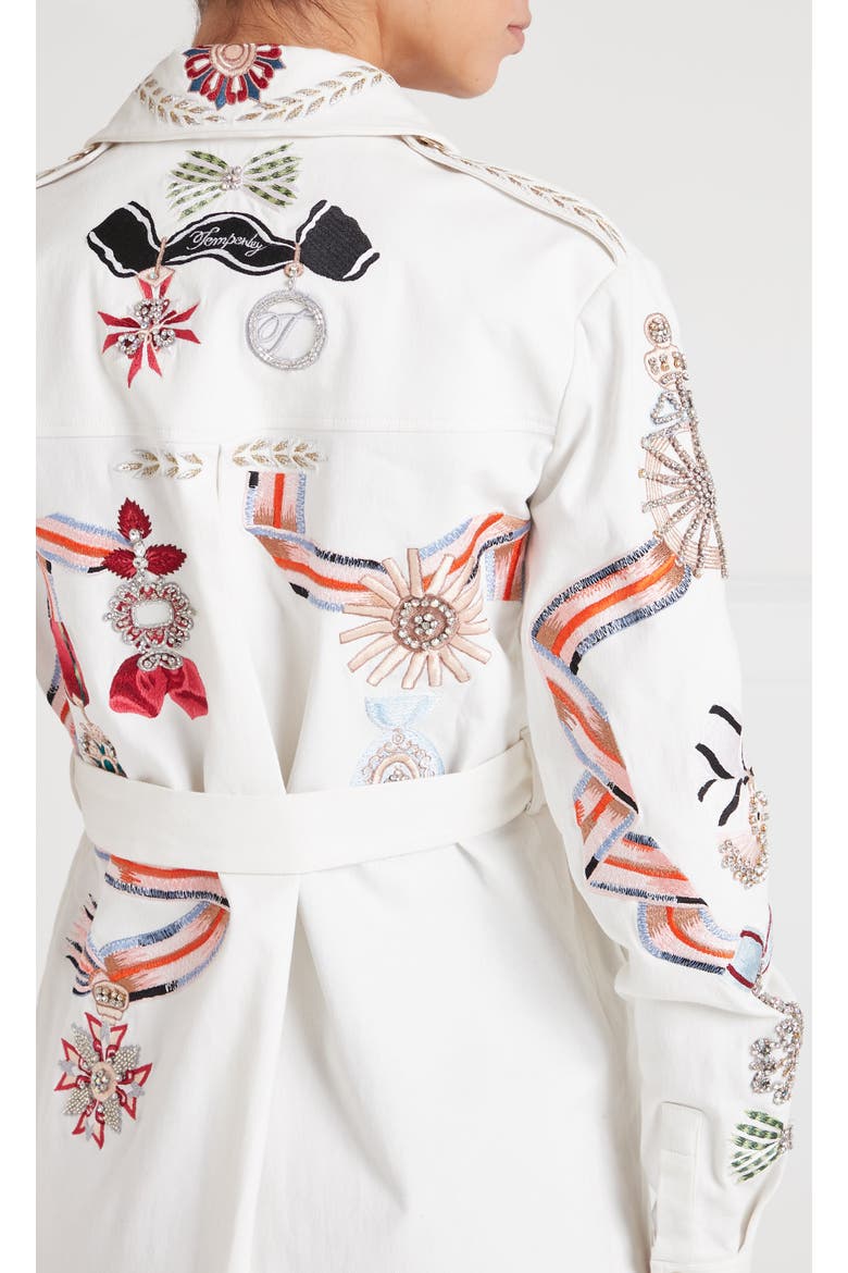 Diamantine Shirt Jacket, Alternate, color, Cream