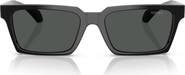 Versace 55mm Rectangular Sunglasses