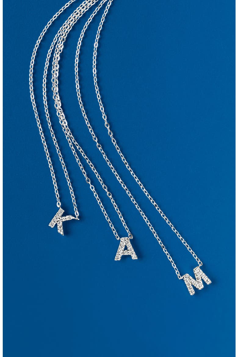 Initial Pendant Necklace, Alternate, color, J SILVER
