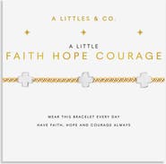 A Littles & Co Faith A Little 'Faith, Hope, Courage' Bracelet In In Silver And Gold-Tone Plating